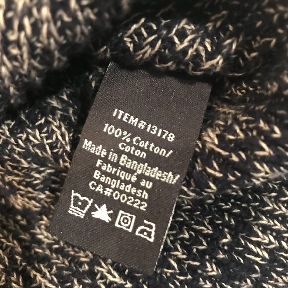 Brand New with Tag Henley Knit Sweater 100% Cotton Logan Hill Men's Large Gray - Picture 3 of 6